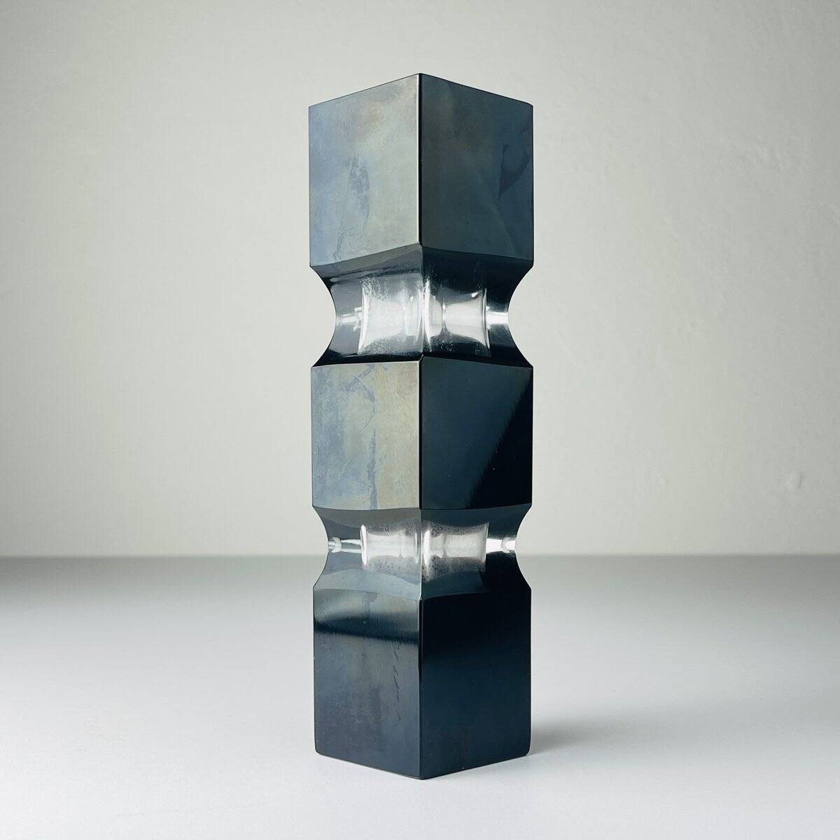 Murano glass vase Sommerso black by Pagnin & Bon, Italy, 1960s