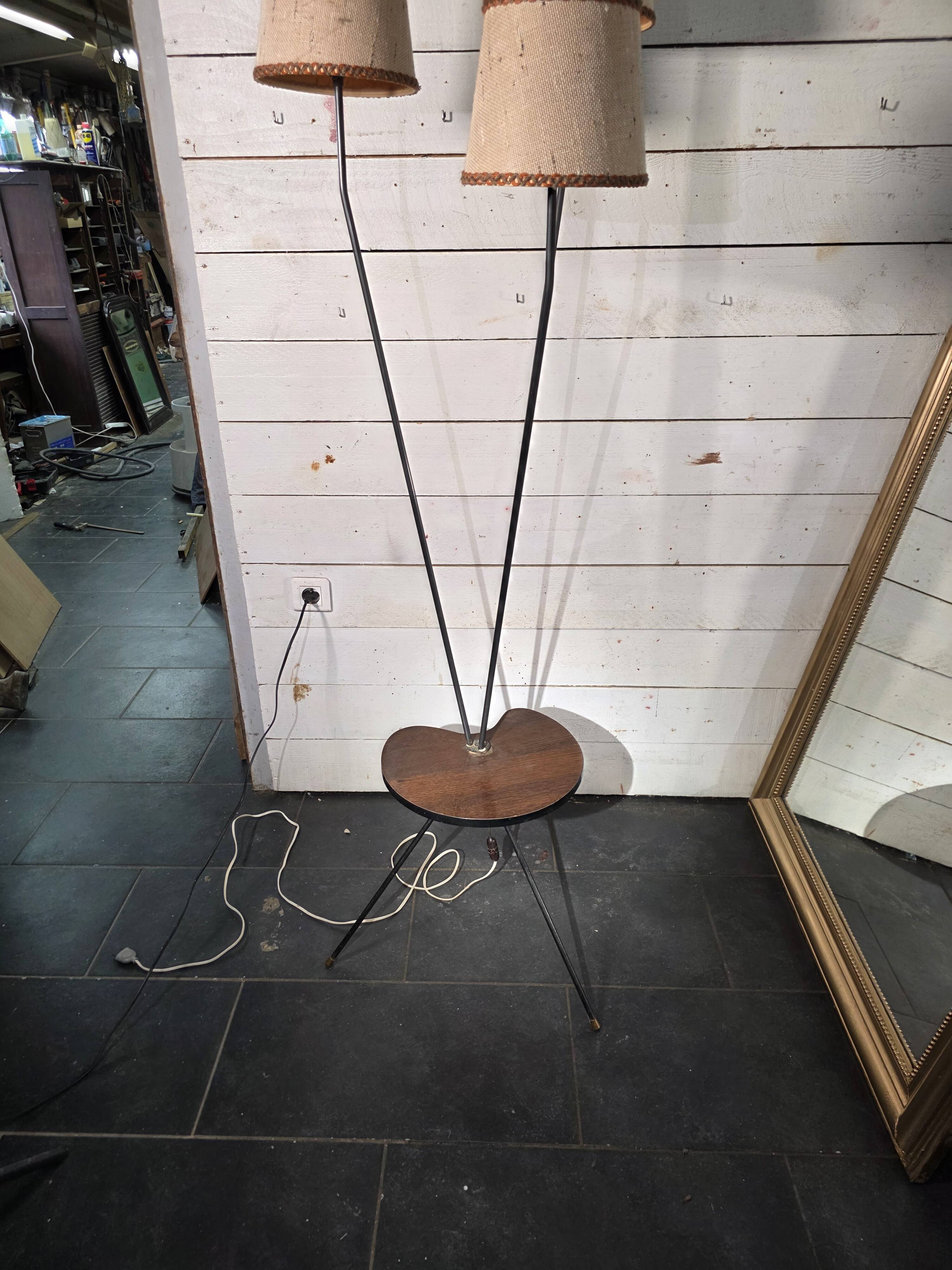 1950s/60s tripod floor lamp with 3 lights.