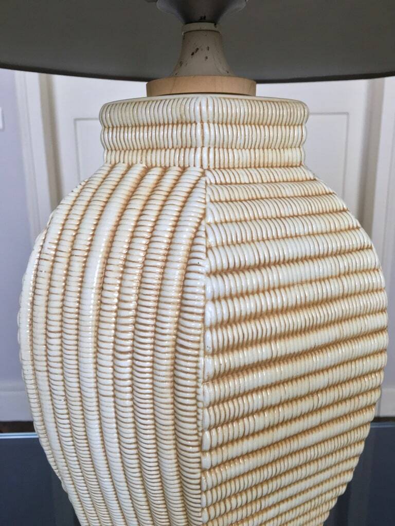 Vintage Living Room Lamp Base - Ceramic Earthenware Decoration 1970 -1980