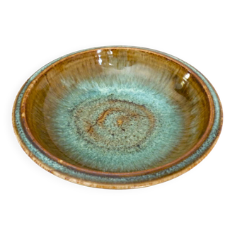 Flared bowl or cup, flamed enameled ceramic, signature to identify