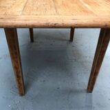 Old brasserie table with oak top