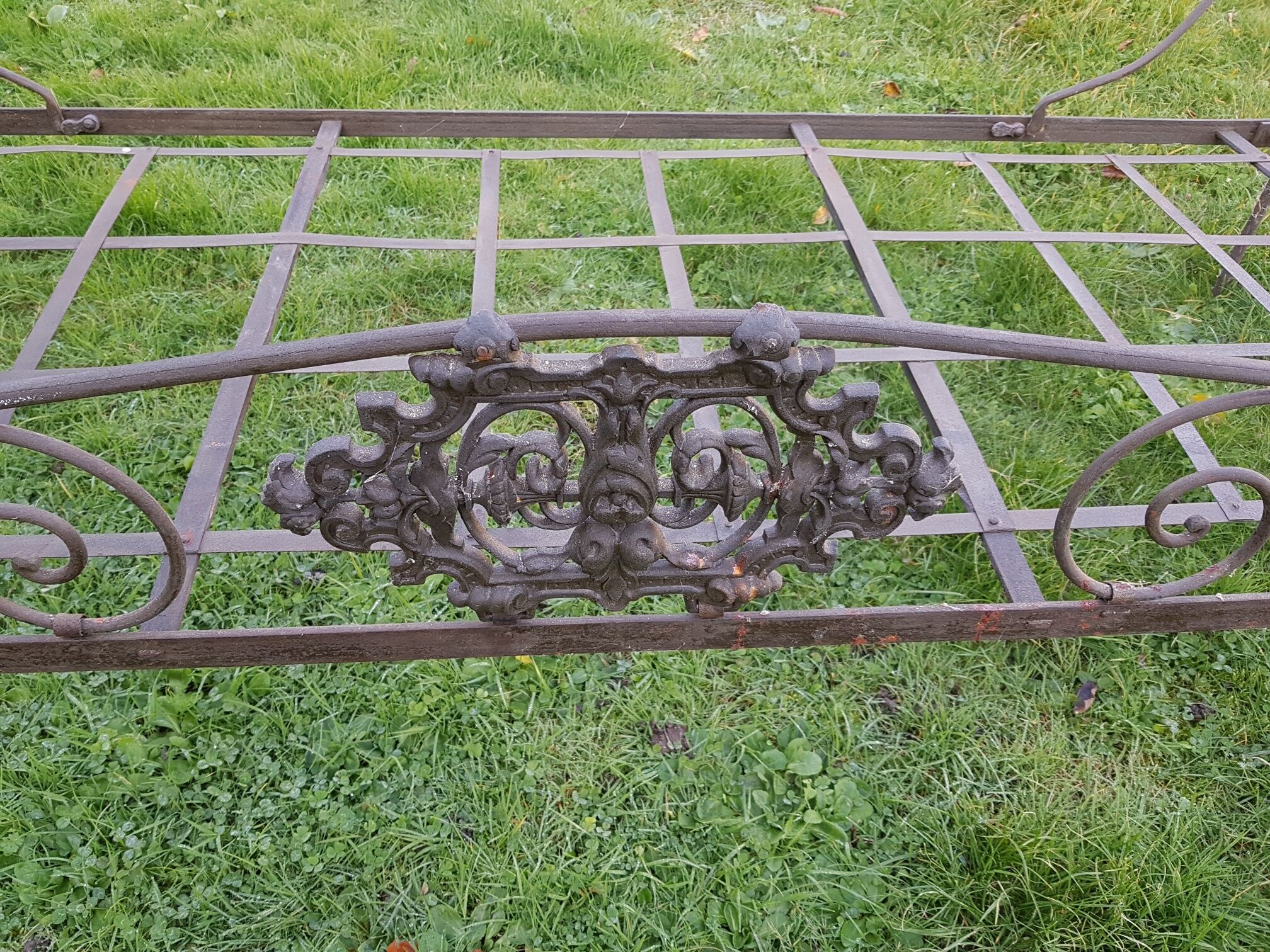 Bench bed metal fine XIX th 1 place 80 x 190