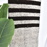 2x8 White Brown Striped Turkish Vintage Runner Rug 68x255Cm SK 242879