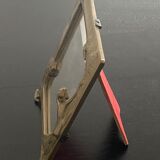 1 small art nouveau brass mirror