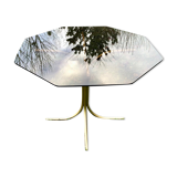 Octagonal table smoked glass