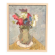 Original Swedish Oil on Panel – “Flowers in Green Vase” – Signed – Vintage