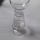 Vintage chiseled glass vase