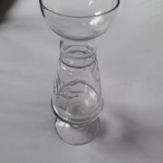 Vase vintage en verre ciselé