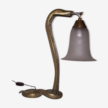 Lampe cobra bronze art deco