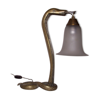 Lampe cobra bronze art deco