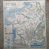 Carte scolaire vintage mdi FRANCE Méditerranée