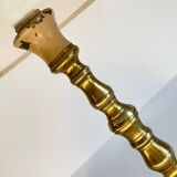Solid brass lamp and fabric, 60s