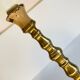Solid brass lamp and fabric, 60s