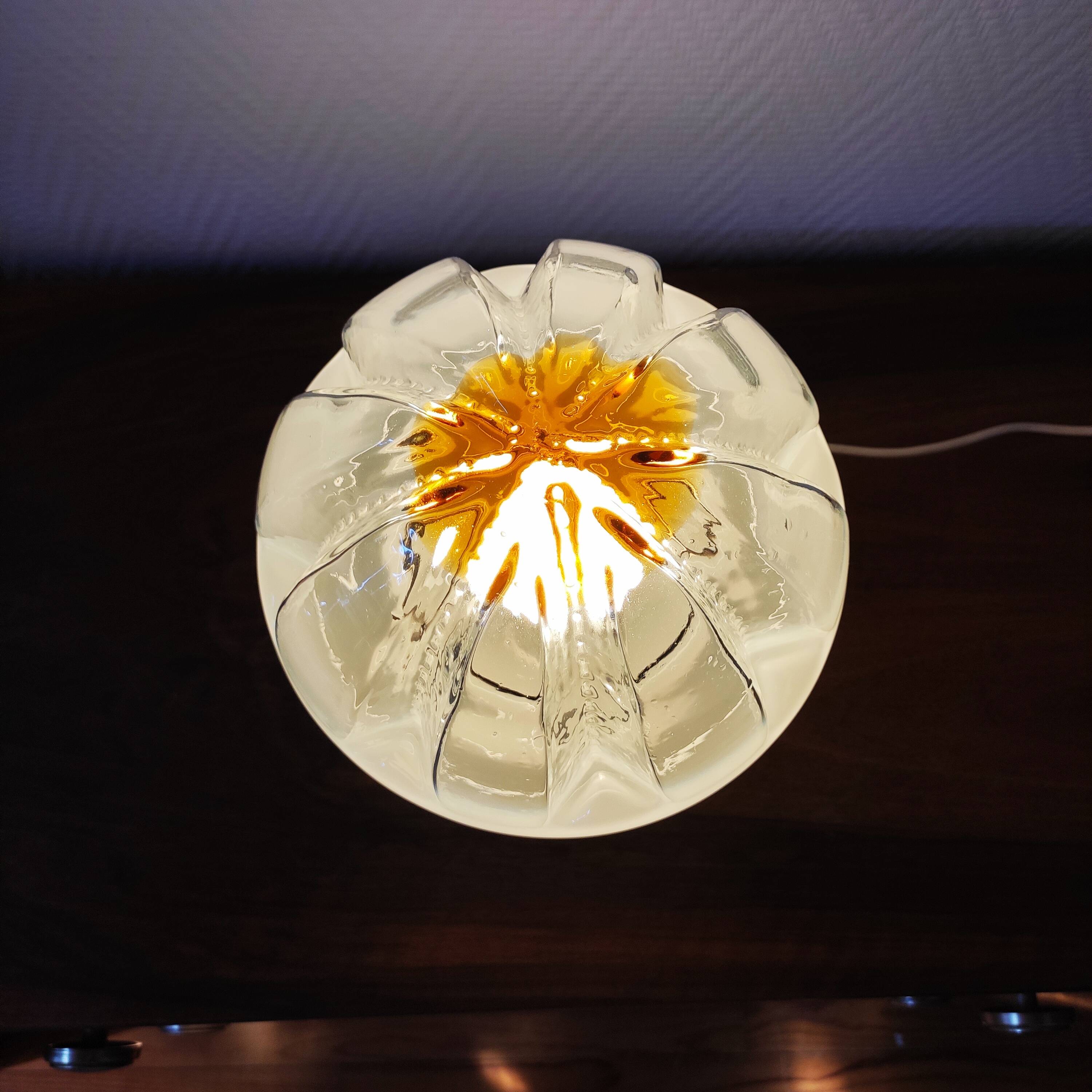 1970 Murano glass ball lamp