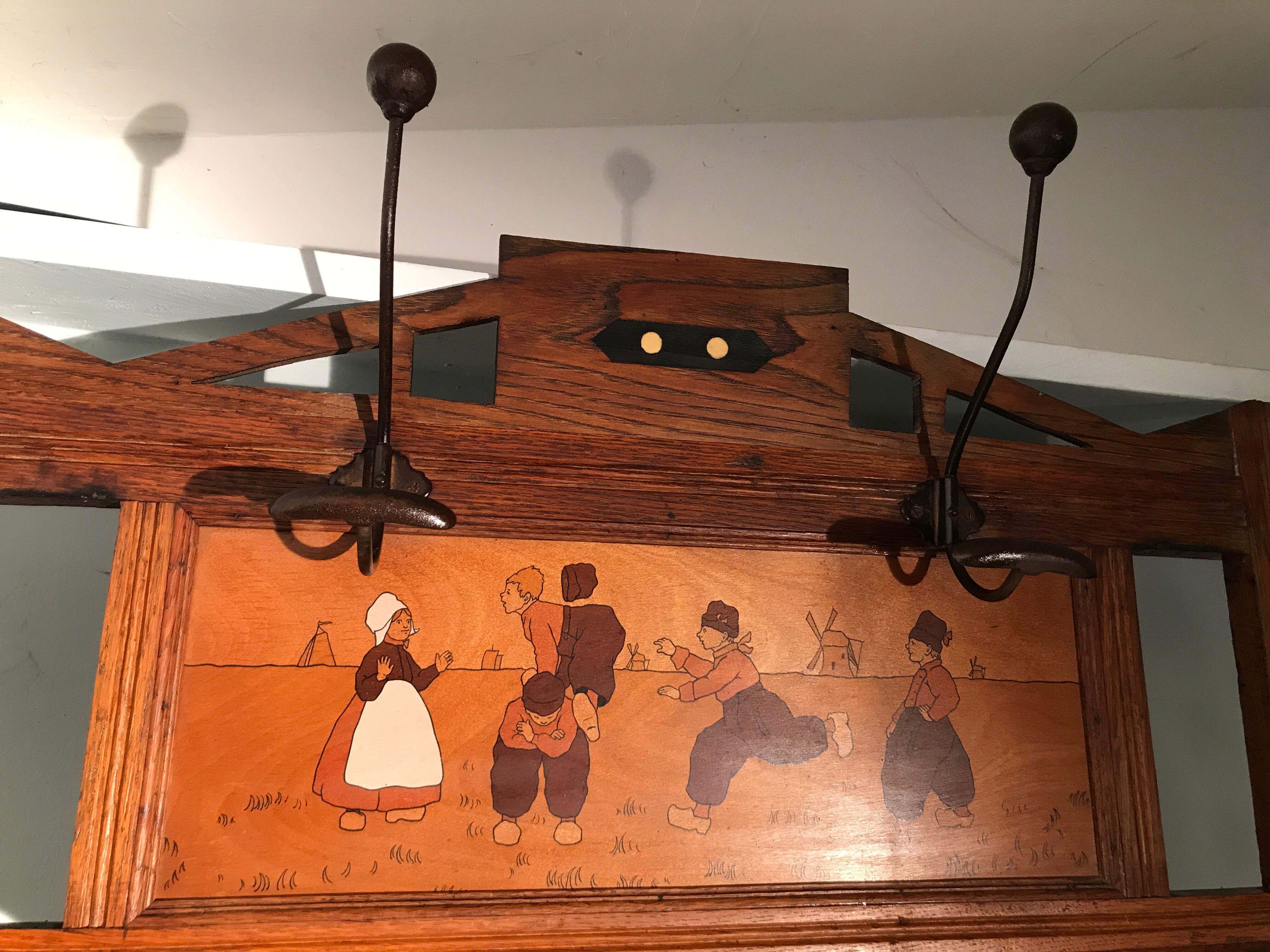 Vintage wardrobe coat rack