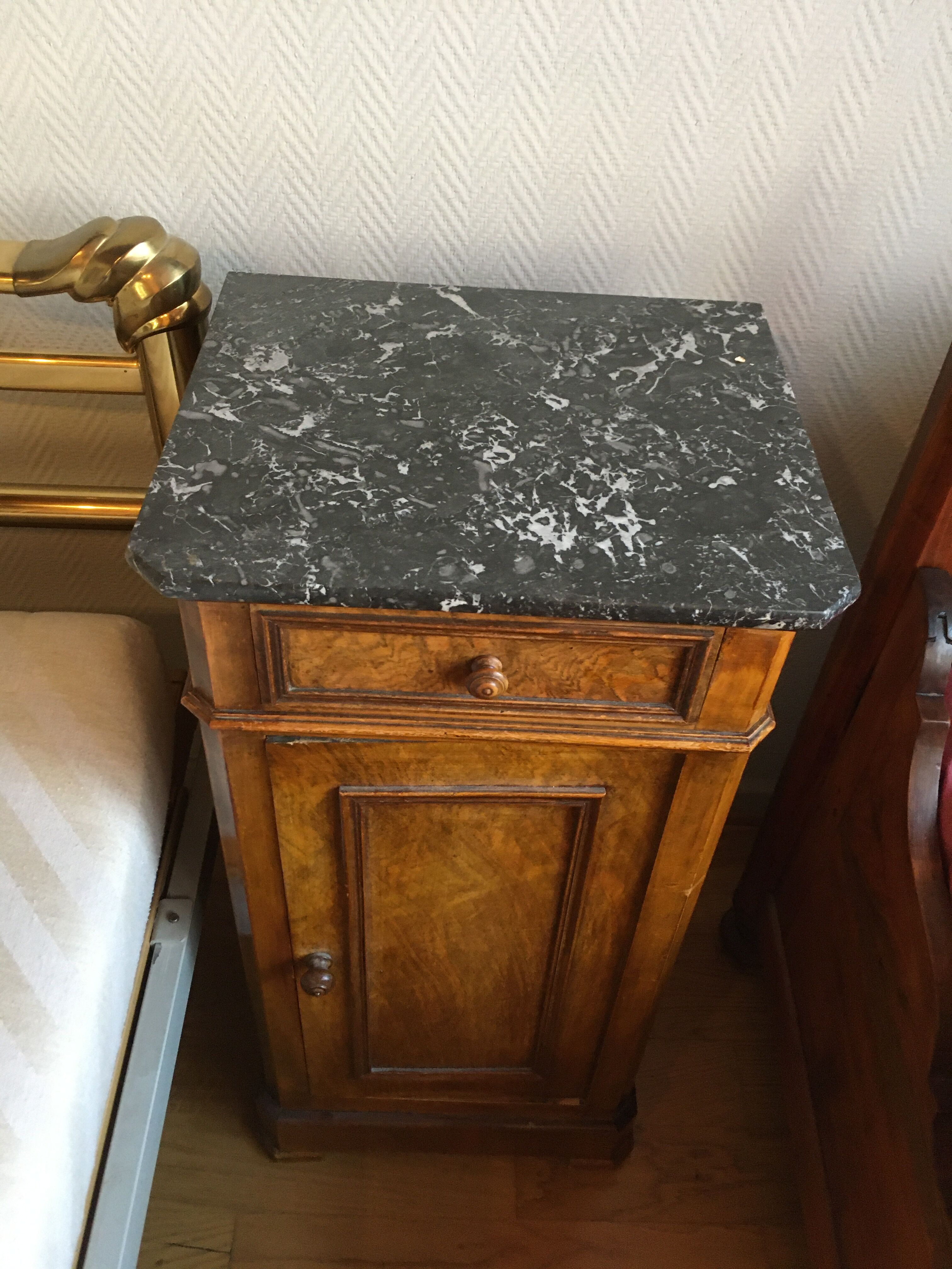 Night table on marble