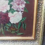 Peinture à l'huile, bouquet de fleurs