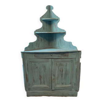 Patinated corner dresser
