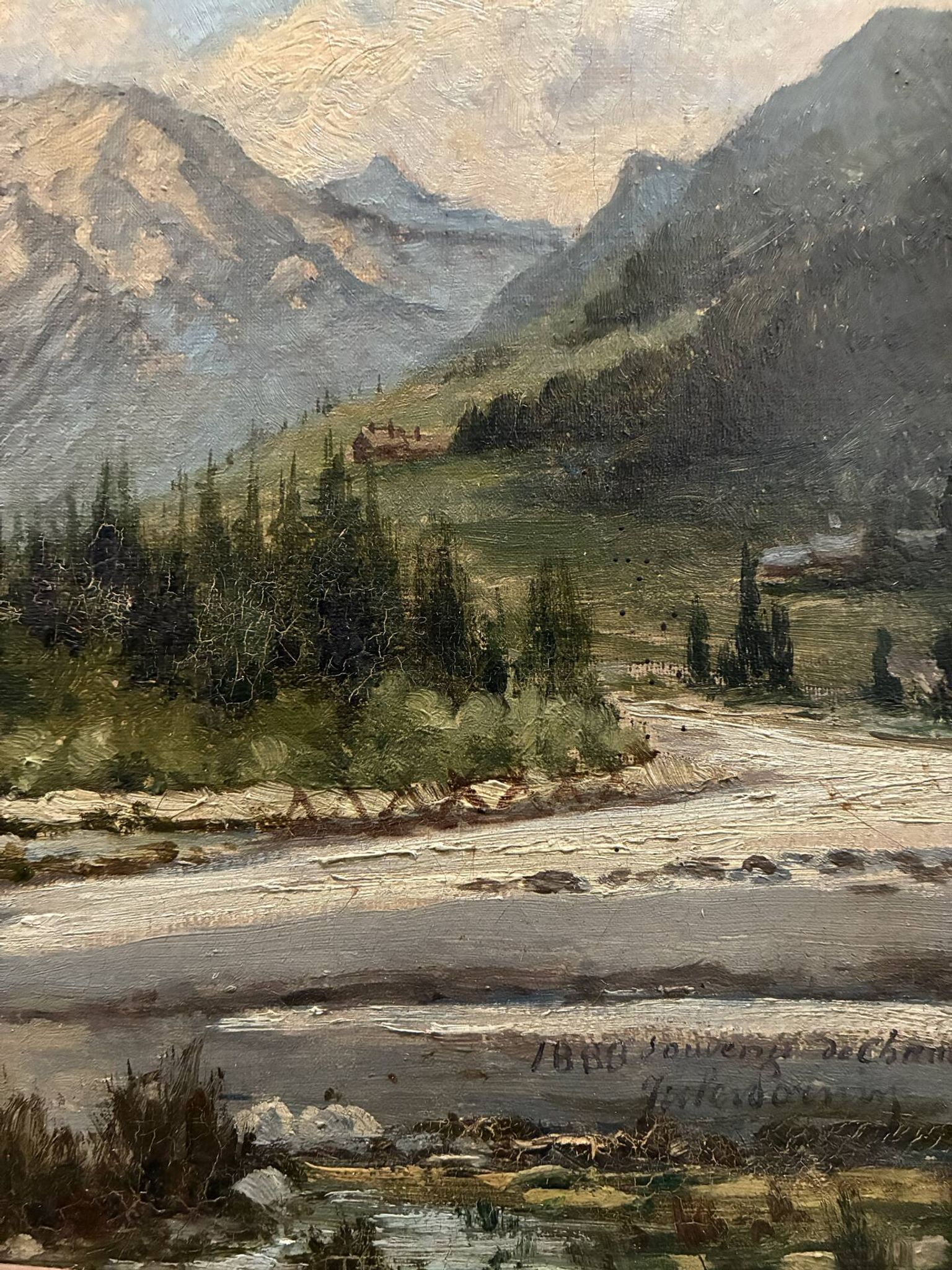 View of Chamonix, Jules Lorning, 1888