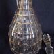 Service à liqueur pour 6 personnes en cristal taillé de Bohème, dorures à feuille d'or