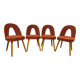 Set of 4 mid-century design dining chairs by Antonín Šuman for Mier Topoľčany.