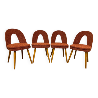 Set of 4 mid-century design dining chairs by Antonín Šuman for Mier Topoľčany.