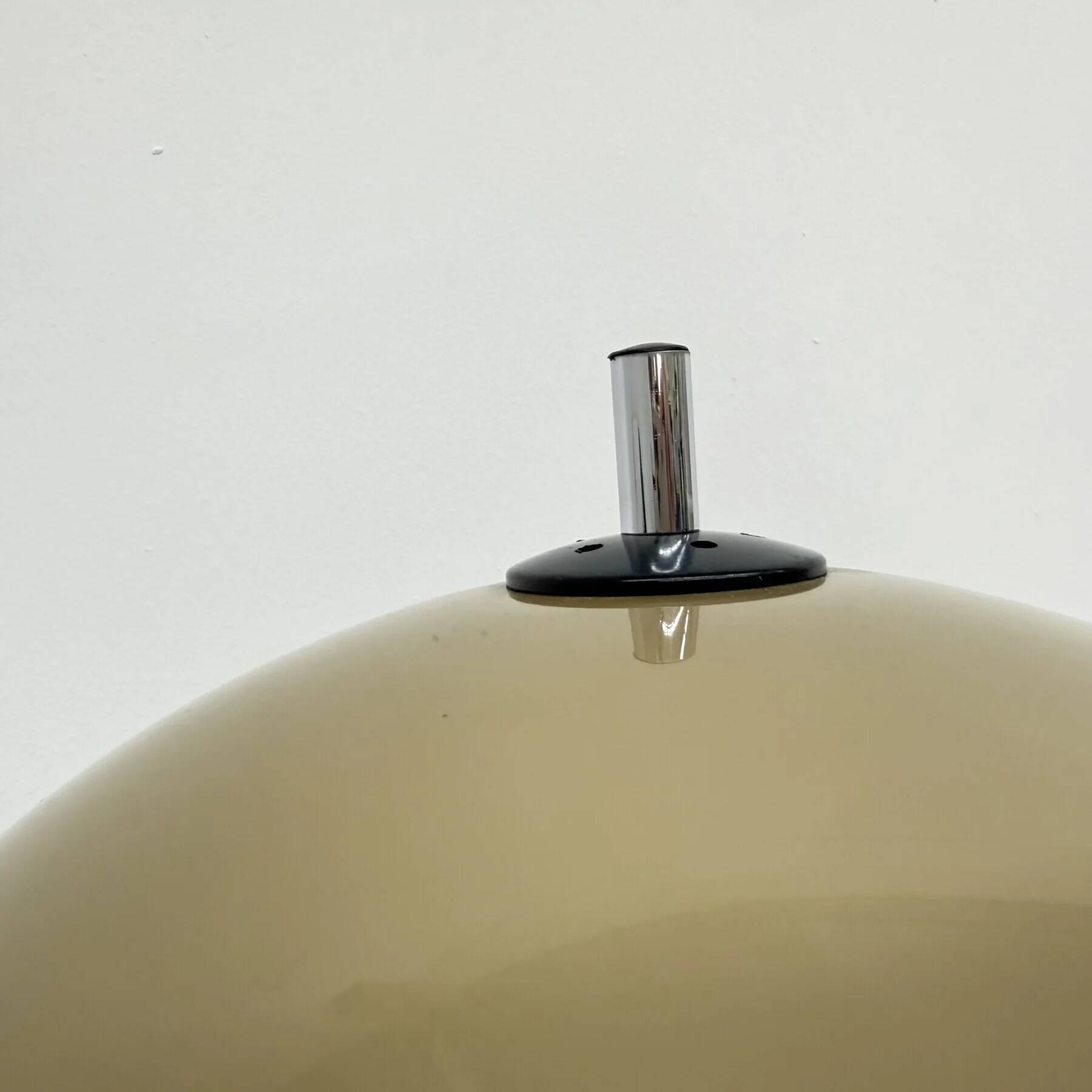 Mid-century mushroom table lamp with chrome base, 1970s