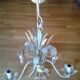 Lustre vintage en métal à décor floral