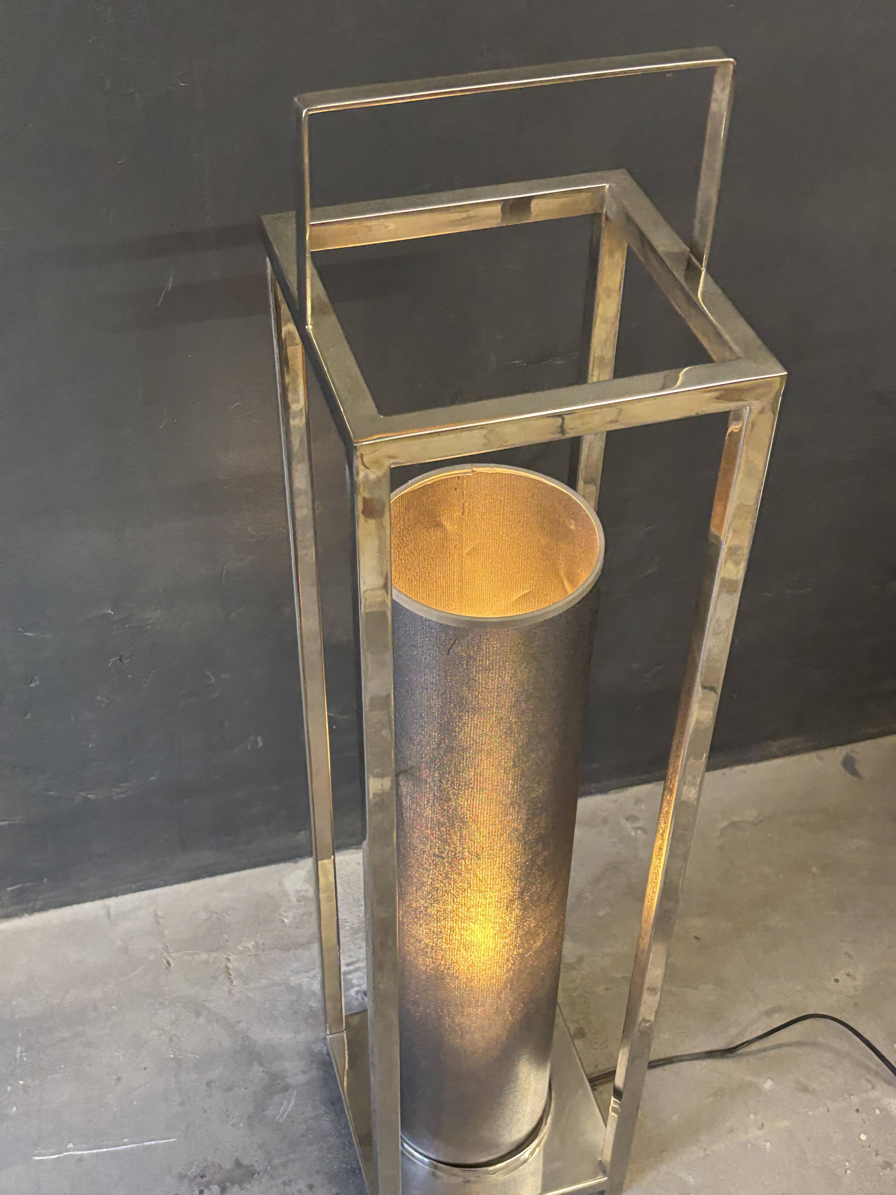 Vintage 80s chrome design floor lamp