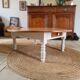 Country charm oval coffee table