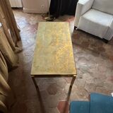 Brass coffee table with shaded lacquer top