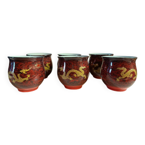 6 Tasses faience chinoise