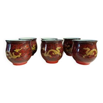 6 Chinese porcelain cups