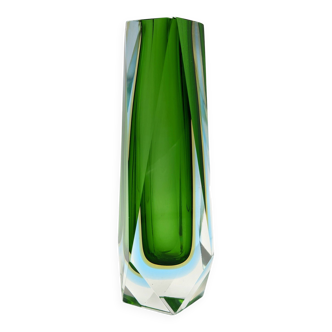 Vintage Sommerso Vase (large model) in Murano glass by Flavio Poli, Italy 1970