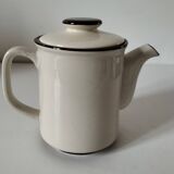 Vintage flowered stoneware teapot – 1970s