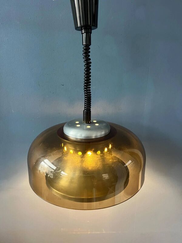 Lampe suspendue Herda de style vintage des années 50, époque spatiale.