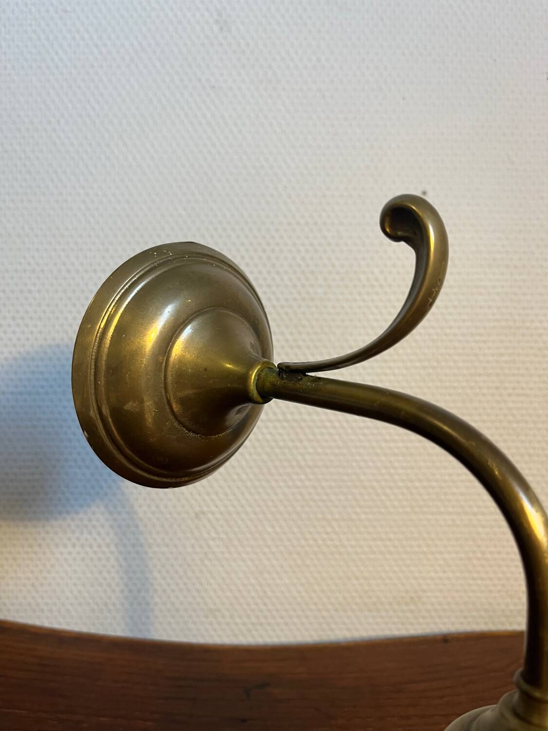 Brass and glass flower wall light