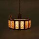 Vintage glass suspension, Danish design, mid-century hanging.