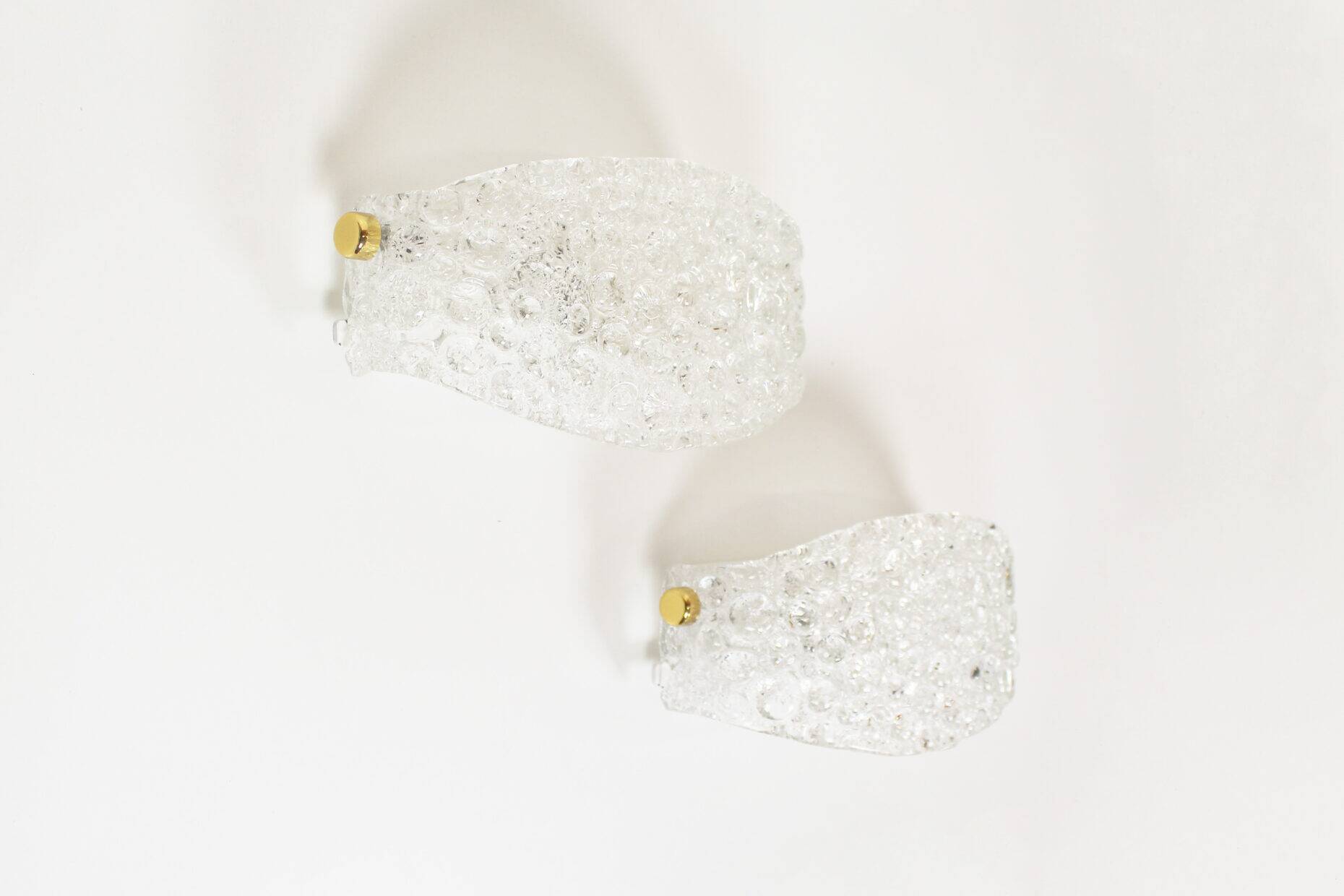 Pair of Murano glass 'bubble' sconces by Hillebrand