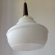 Suspension en opaline et teck