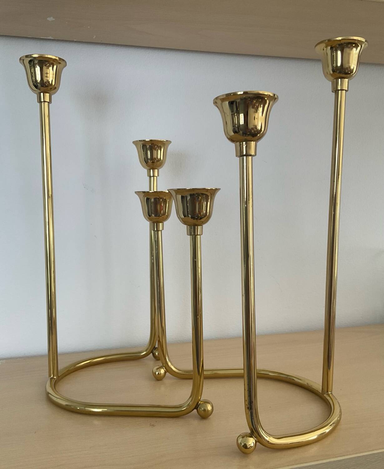 Pair of vintage brass candlesticks