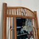Rattan mirror from the 1950s-60s