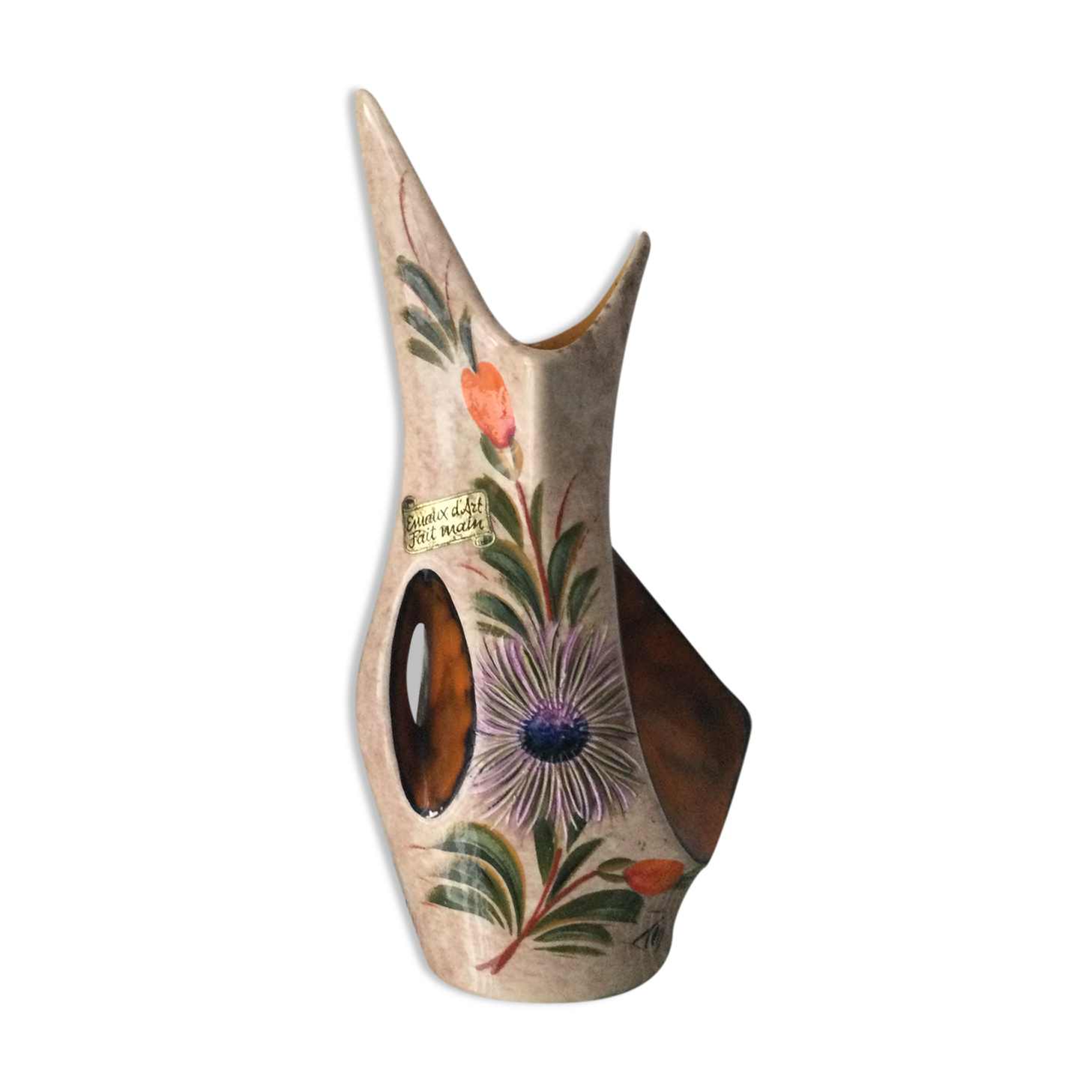 Vase Vallauris signé Tess