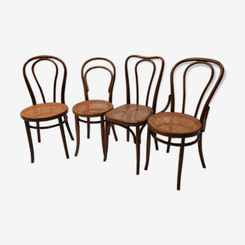 Suite of 4 chairs of bistrot canning