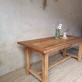 Solid wood farmhouse table