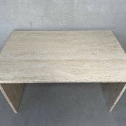 Table d'appoint en travertin vintage