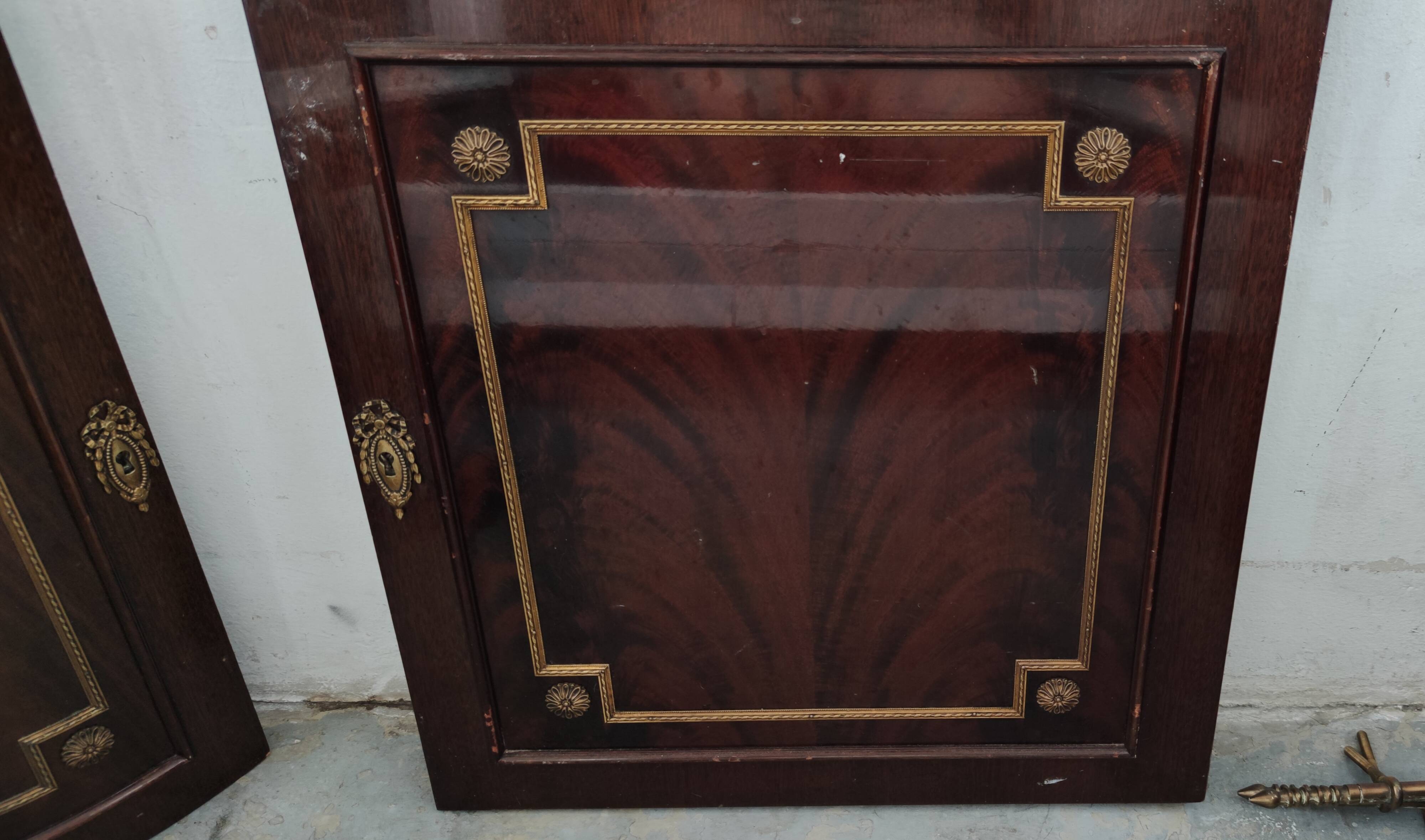 Lot of three Louis XVI Bronze Brass furniture entry locks