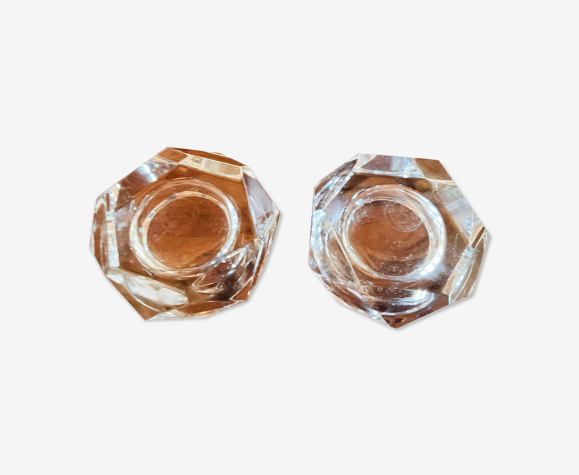 Paire de salerons en cristal de Baccarat