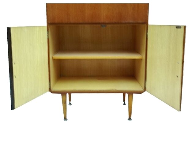 Secretary vintage 1970 light wood