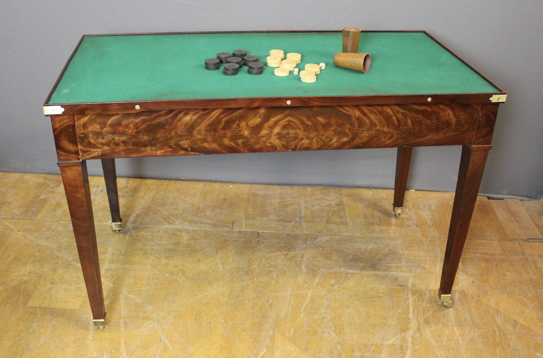 19th Century mahogany Tric Trac game table
